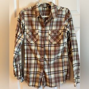 Women’s Eddie Bauer Flannel Button Up Shirt Tall Medium (TM)